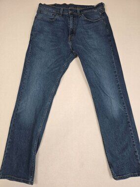Levis 505 Mens Jeans W32 L30 Blue Denim Straight Fit